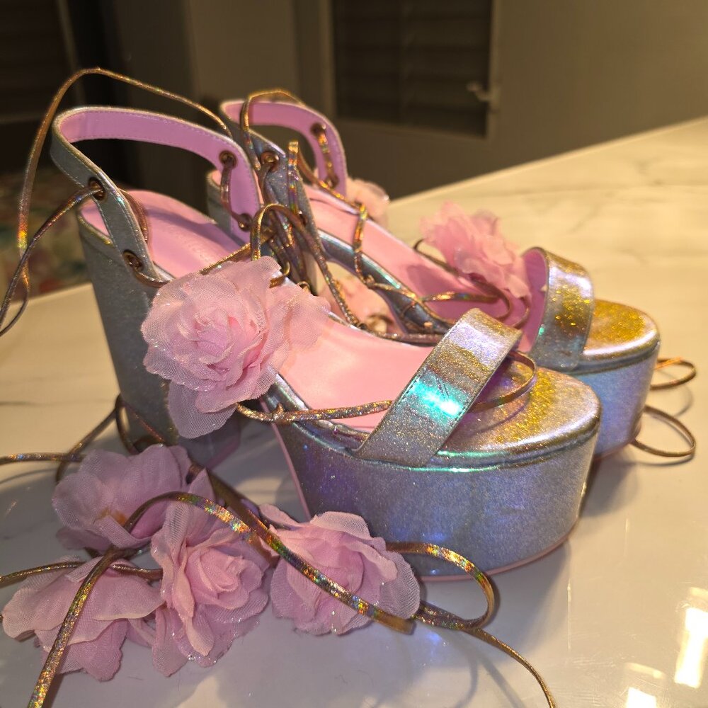 Dollskill - Crystal Garden Wrap Heels -  Sugar thrillz